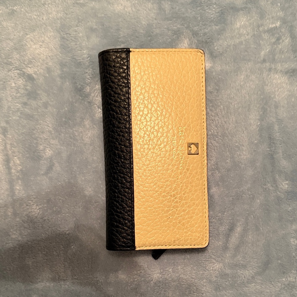 Kate Spade Tan Wallet with Striped Interior